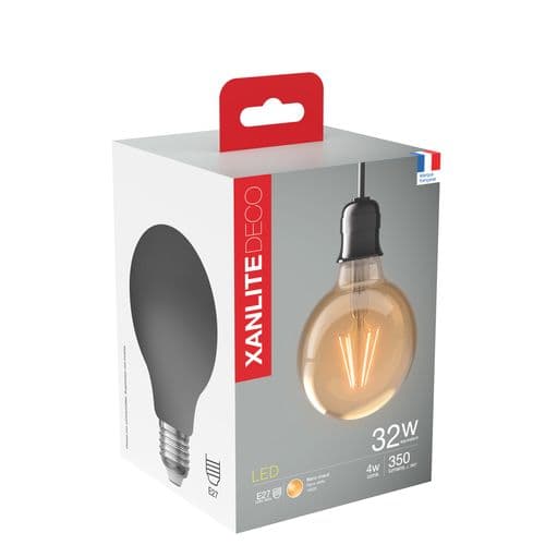 Ampoule LED vintage Globe E27  Ambrée