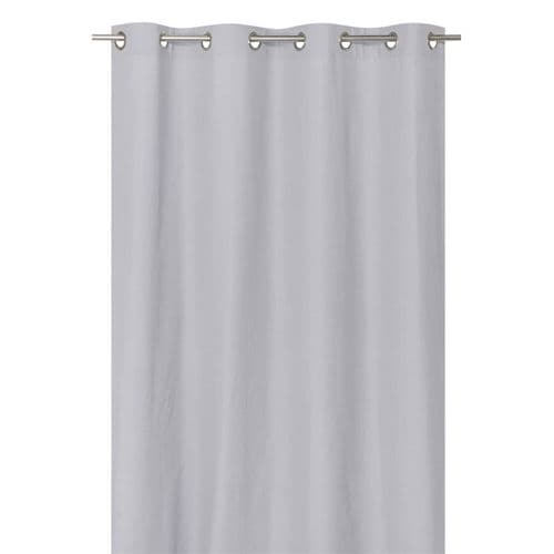 Rideau 100% Coton 140 X 240 à Oeillets Gris Uni