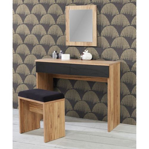 Banc Décor Bois Clair Rembourrage Tissu Gris – Anastasia