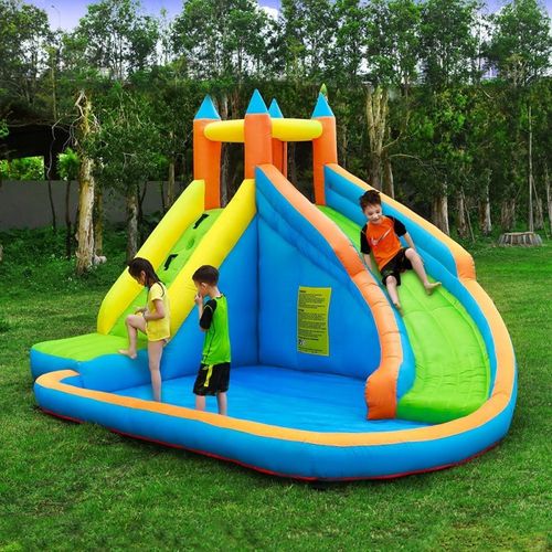 Château Gonflable Aqua Park Multicolore L400 X P300 X H250 Cm