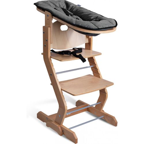 Chaise Haute Avec Attache Bébé Et Plateau En Bois Naturel