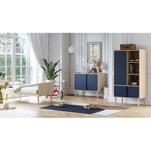 Armoire 1 Porte Retro - Bois Bleu