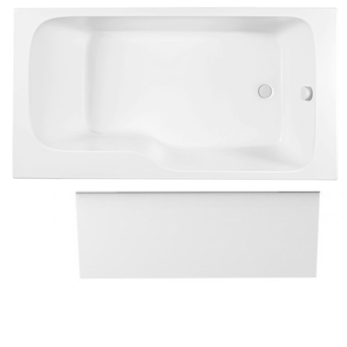 Baignoire Bain Douche Jacob Delafon Malice Antidérapante + Tablier Niche 160 X 85 Version Droite