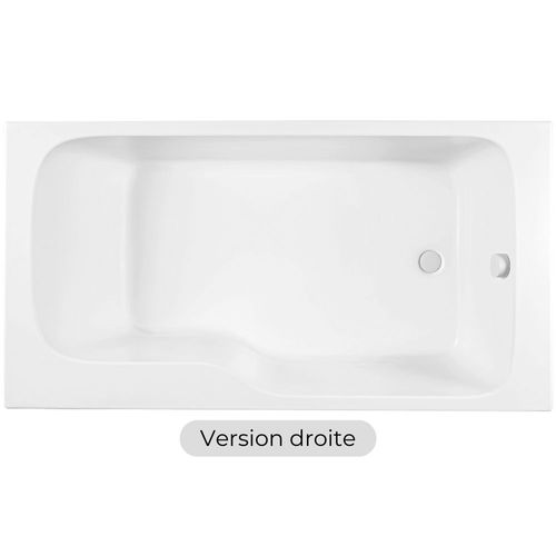 Baignoire Bain Douche Jacob Delafon Malice Antidérapante + Tablier Niche 160 X 85 Version Droite