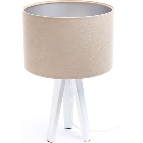 Lampe De Chevet Bois Blanc 30x30x46cm