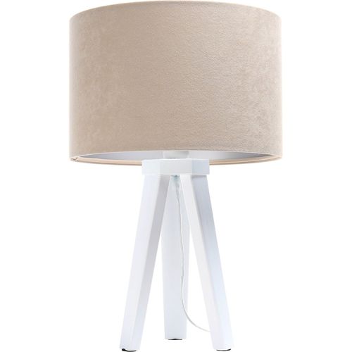 Lampe De Chevet Bois Blanc 30x30x46cm