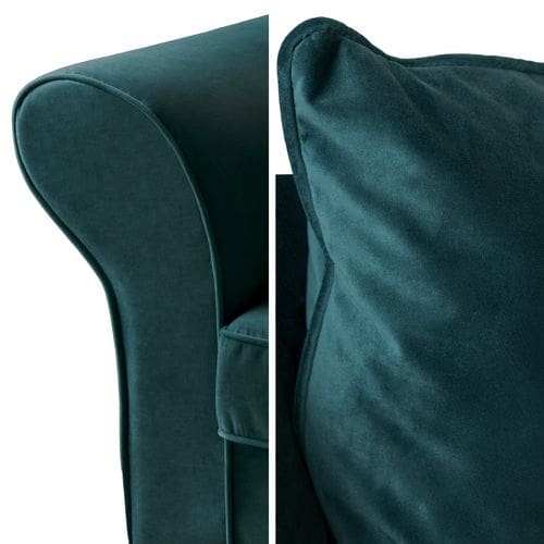 Fauteuil Love Seat En Velours Vert Émeraude Oscar