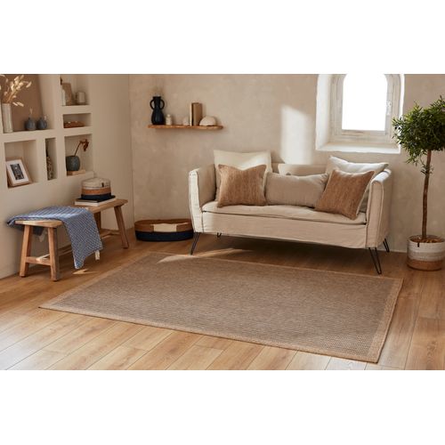 Tapis De Salon Intérieur Extérieur Nature  Aspect Jute Bleu 160x230 Cm