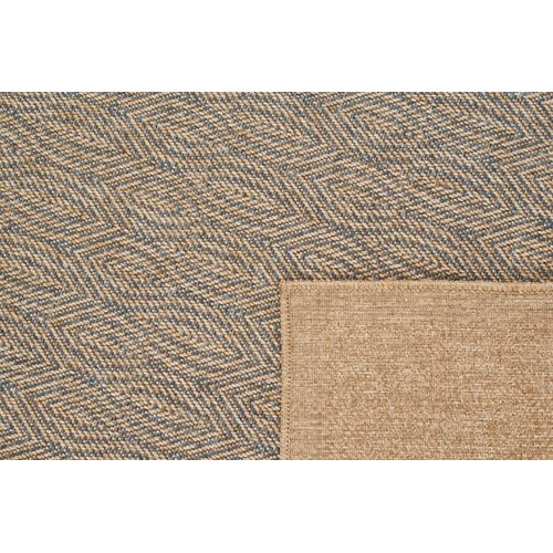 Tapis De Salon Intérieur Extérieur Nature  Aspect Jute Bleu 200x290 Cm