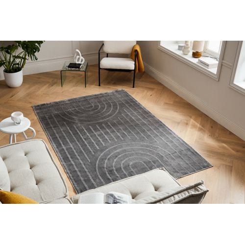 Tapis De Salon Arc De Cercle Gris Bloom 160x230