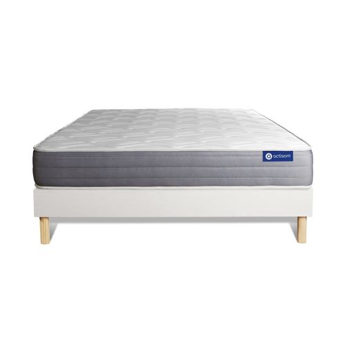 Ensemble Matelas Ressorts Ensaches Et Memoire De Forme 160x200 Actiflex Dream Ep:22 Cm - Sommier Kit