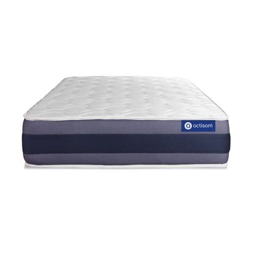 Ensemble Matelas Memoire De Forme 90x190 Actimemo Morpho Ep:24 Cm - Sommier Kit Blanc