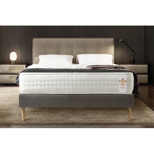 Ensemble Matelas Ressorts Ensaches Et Memoire De Forme 140x200 Vingt-quatre Ep:24 Cm - Sommier Kit G