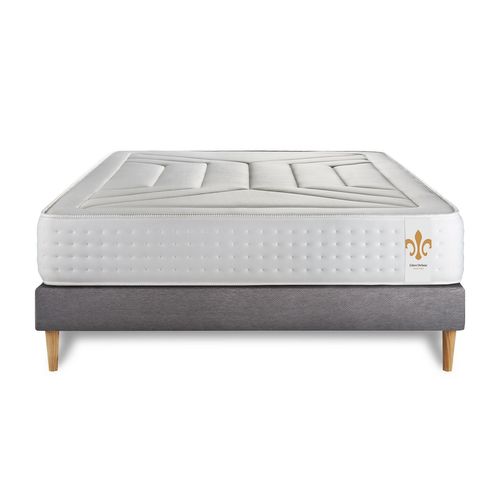 Ensemble Matelas Ressorts Ensaches Et Memoire De Forme 140x200 Vingt-quatre Ep:24 Cm - Sommier Kit G