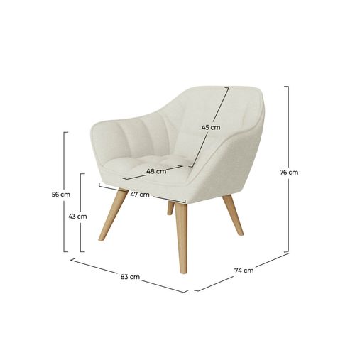 Fauteuil Simba Blanc