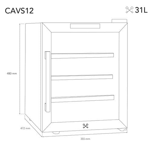 Cave De Service 12 Bouteilles Pose Libre - Cavs12