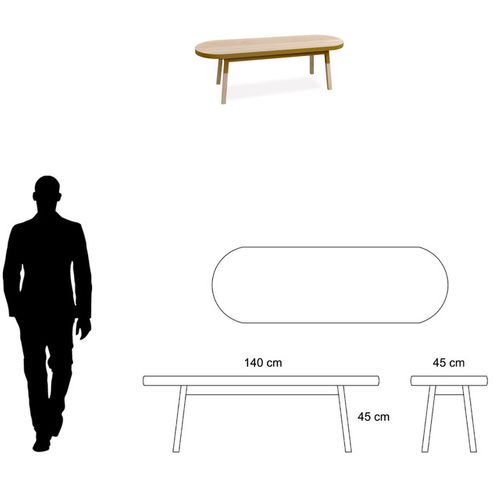 Bout De Lit Banc 140 Cm, 100% Frêne Massif