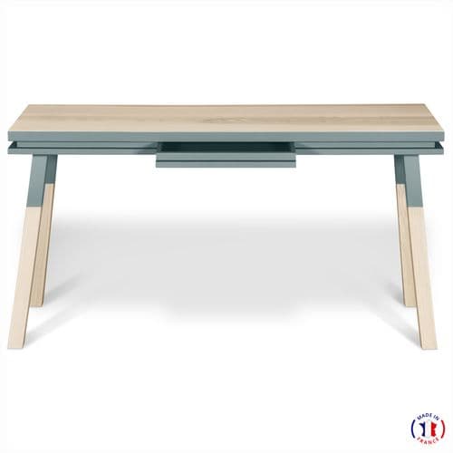 Bureau Console Rectangulaire 140 Cm, 100% Frêne Massif