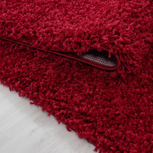 Shaggy - Tapis Uni à Poils Longs - Rouge 200 X 290 Cm