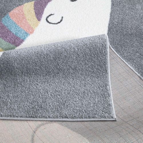 Tapis Pour Chambre D'enfant Gris Motif Ours Blanc 120x160cm