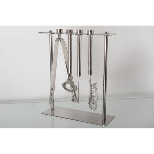 Outils De Bar Sur Support 7 Pieces Coloris Argent