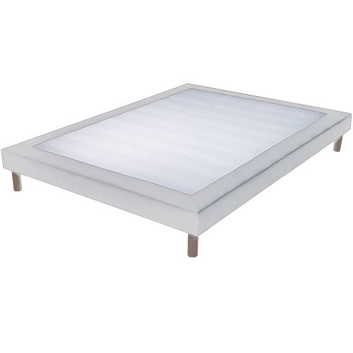 Ensemble Matelas Mousse Eco - 140x190cm - Mousse - 14 Cm Et Sommier Blanc