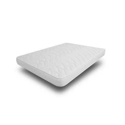 Ensemble Matelas Mousse Eco - 140x190cm - Mousse - 14 Cm Et Sommier Blanc