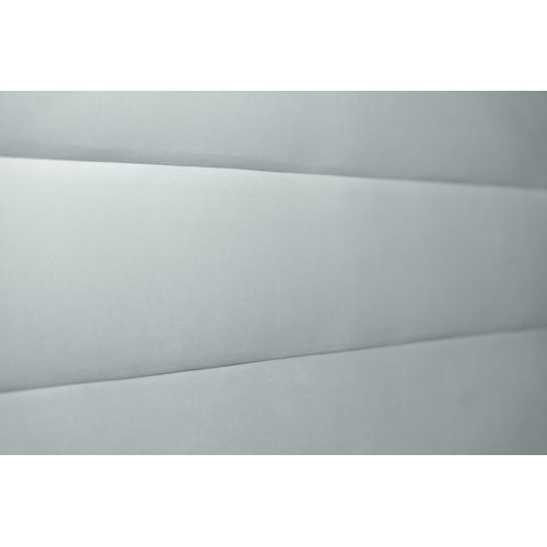 Lit 90x200cm Avec Tête De Lit Lignes Velours Et Sommier Tapissier Gris Bleute