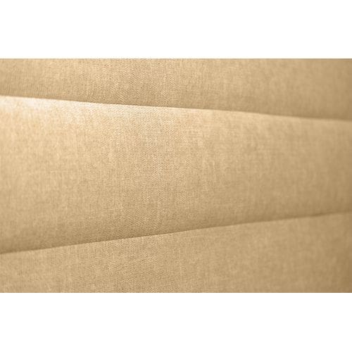 Tete De Lit Lignes Tissu Jaune L 160 Cm - Ep 10 Cm Rembourre