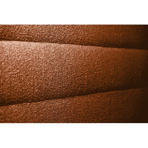 Tete De Lit Lignes Bouclette Terracotta L 160 Cm - Ep 10 Cm Rembourre