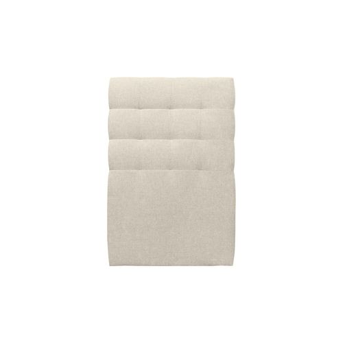 Tete De Lit Capitonnee Tissu Beige Clair L 90 Cm - Ep 10 Cm Rembourre