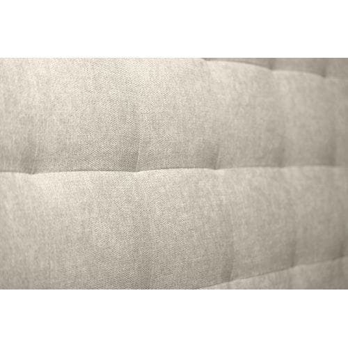 Tete De Lit Capitonnee Tissu Beige Clair L 90 Cm - Ep 10 Cm Rembourre