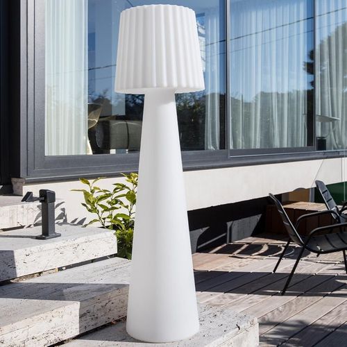 Lampadaire Extérieur Sans Fil Lady Blanc Polypropylène H110cm