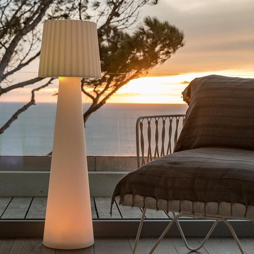 Lampadaire Extérieur Sans Fil Lady Blanc Polypropylène H110cm