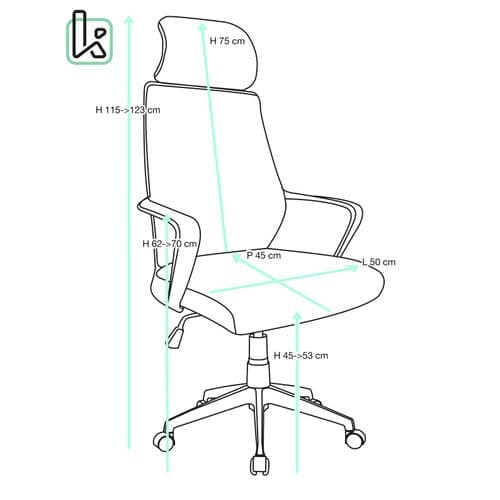 Fauteuil Bureau Ergonomique Siège Basculant Appuie Tête Hauteur Réglable Renfort Lombaire FAMA+