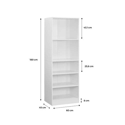 Module Dressing Avec 5 Étagères. Blanc. Panneaux Stratifiés