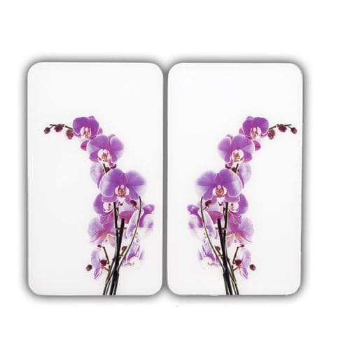 2 Couvre-plaques Universel - Fleur D'orchidée