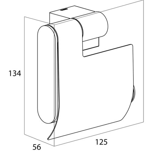 Porte-papier Toilette  Nomad Chrome 249130346