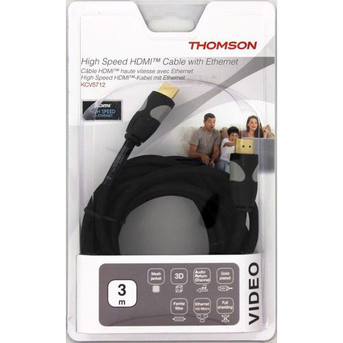 Câble vidéo HDMI THOMSON HDMI ETH FERR OR 3 m