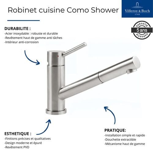 Robinet Cuisine Rabattable Villeroy Et Boch Como Shower Window Inox