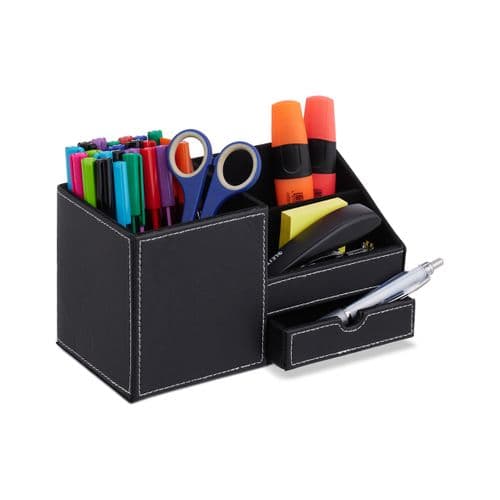 Organiseur Bureau Aspect Cuir