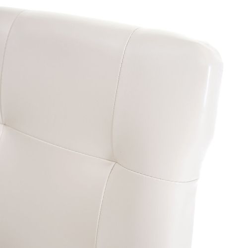 4x Chaise De Salle à Manger Hwc-e58, Fauteuil ~ Similicuir Crème, Pieds Clairs