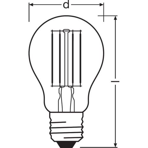 Ampoule LED Standard Clair Filament Variable - 9w Équivalent 75w E27 - Blanc Chaud