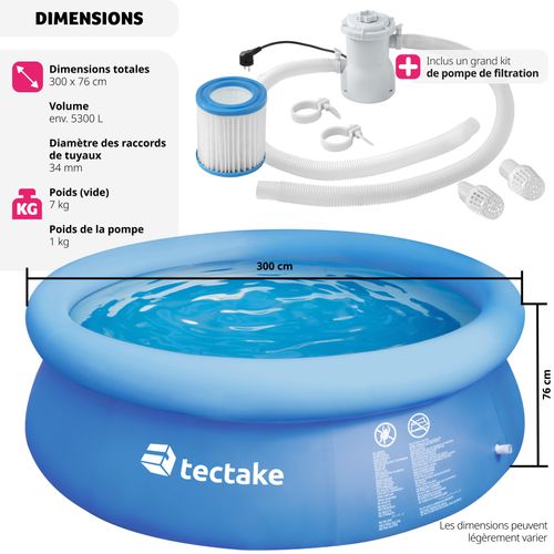 Piscine Gonflable Autoportée Ronde Ø300 Cm