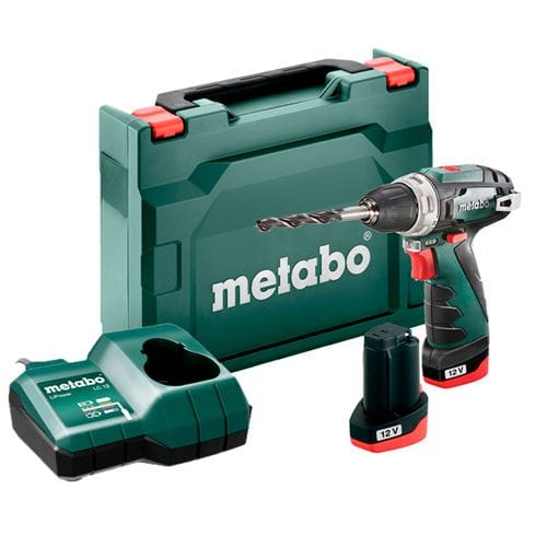 Perceuse-visseuse 12v Powermaxx Bs Basic + 2 Batteries 2ah + Chargeur + Coffret - Metabo - 600984500