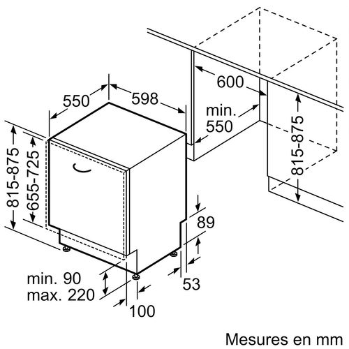 Lave-vaisselle 60cm 12 Couverts 48db Tout Intégrable - Sn61ix12te