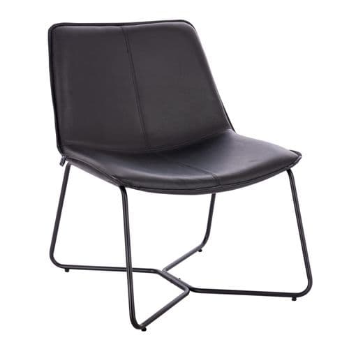 Fauteuil Lounge Ron En Simili 66 x 64 x 82 Cm