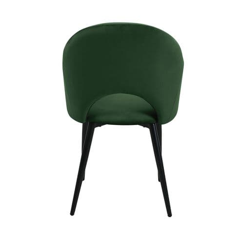 Lot De 2 Fauteuil De Table Hailey Avec Accoudoirs Vert En Métal (54 X 53 X 83 Cm)