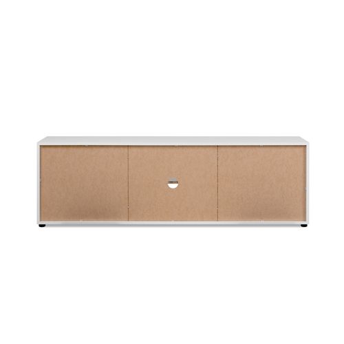 Meuble TV L.160 cm TOLEDO blanc brillant