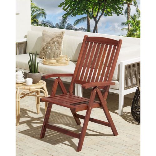 Chaise De Jardin Set De 2 Bois Bois Foncé Toscana